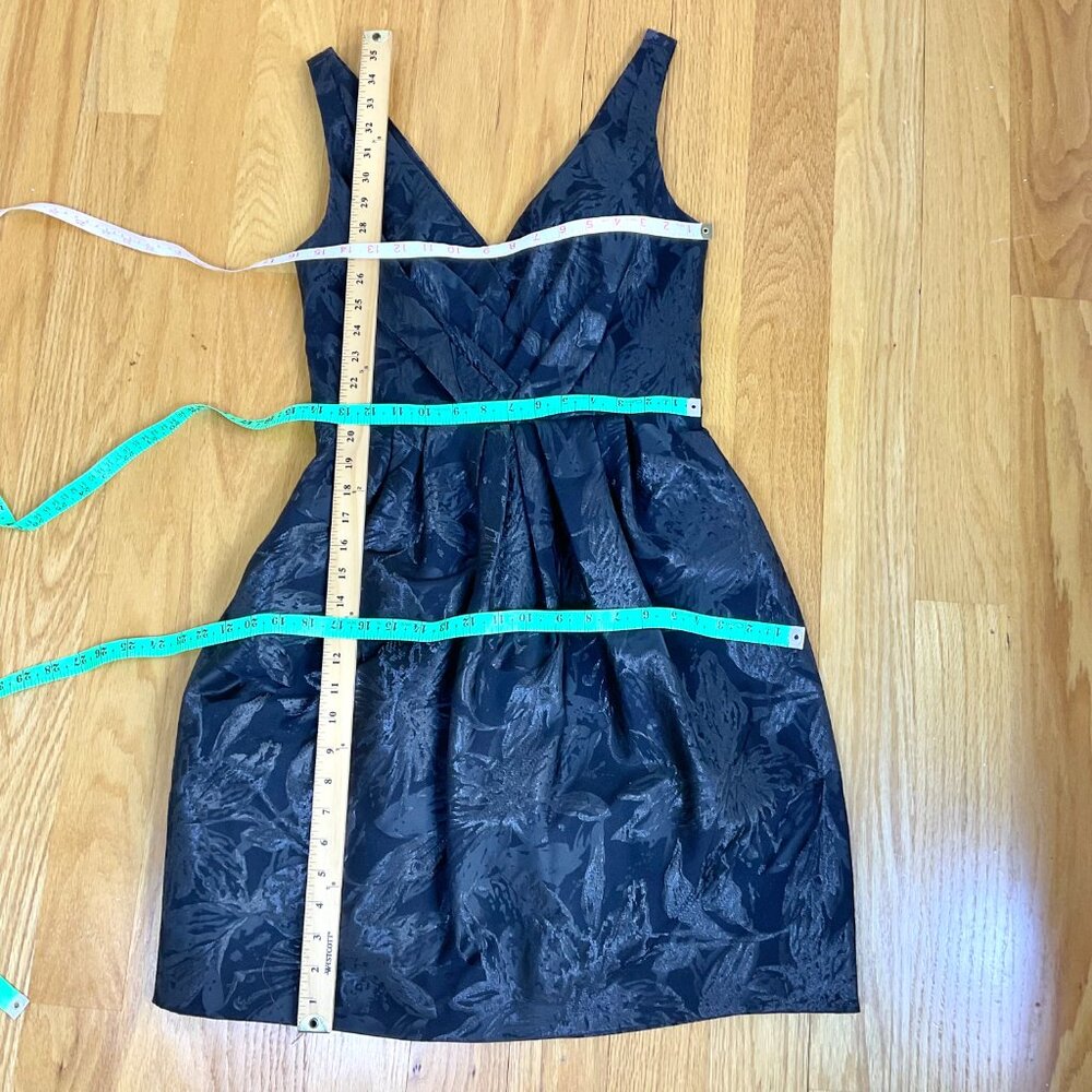 Vera Wang Dress Black Cocktail Satin Damask (6) - Picture 9 of 9
